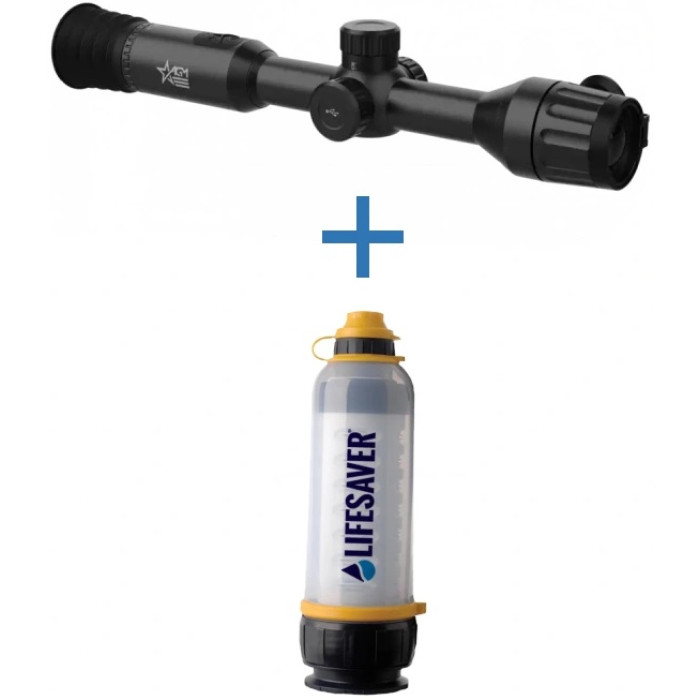 Тепловізійний приціл + портативний очищувач води AGM Adder TS35-384 + LifeSaver Bottle (99-00016184)