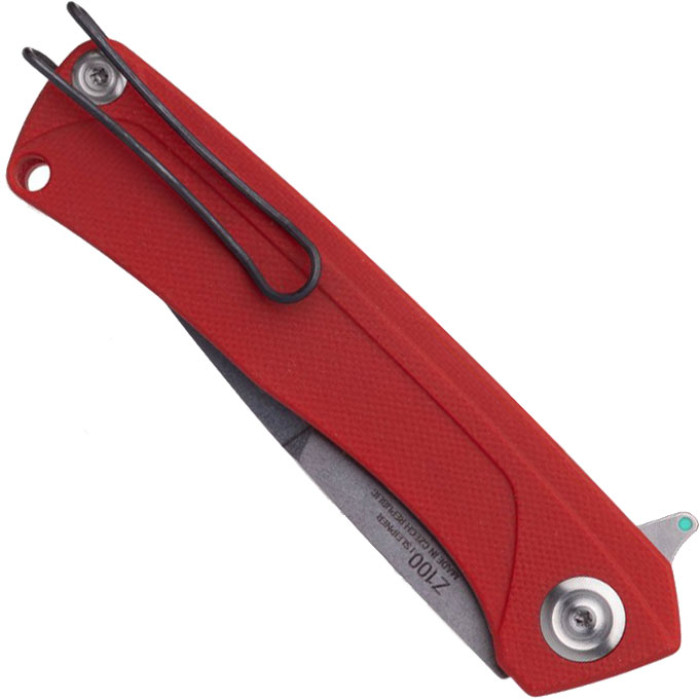 Ніж складаний Acta Non Verba Z100 Mk.II (stonewash, liner lock, plain) Red (ANVZ100-014)