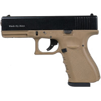 Пистолет сигнальный Aksa Arms AK14 CC-02 cal.9 PAK (Glock 17 Gen 3) Tan/Black (AK14 CC-02 Tan/Black)
