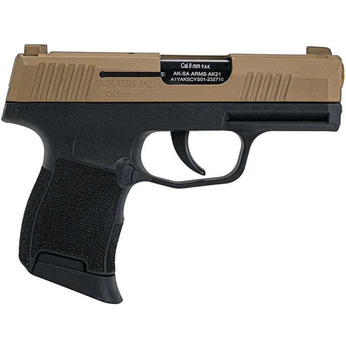 Пістолет сигнальний Aksa Arms AK21 CC-02 cal.9 PAK (Sig Sauer P365) Black/Tan (AK21 CC-02 Black/Tan)