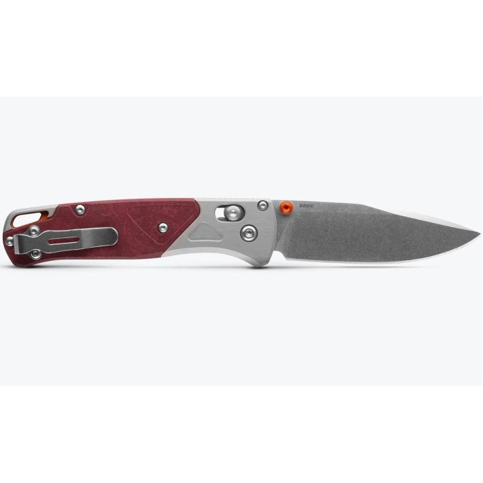 Ніж складаний Benchmade Bugout, Grey/Redstone Aluminum & Richlite (535-09)