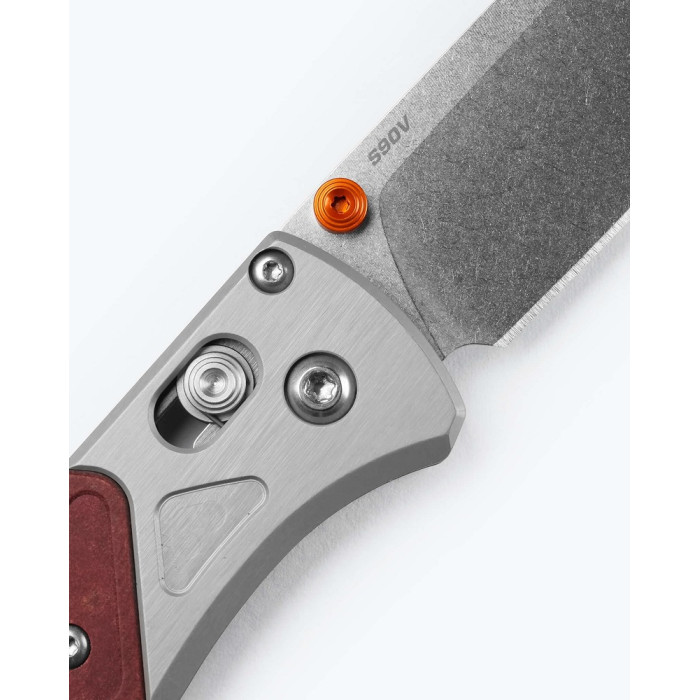Ніж складаний Benchmade Bugout, Grey/Redstone Aluminum & Richlite (535-09)