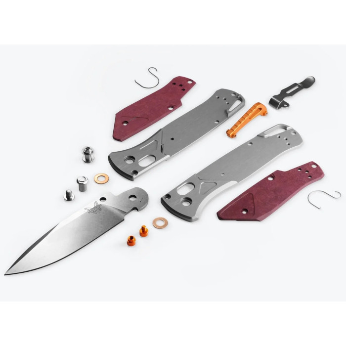 Ніж складаний Benchmade Bugout, Grey/Redstone Aluminum & Richlite (535-09)