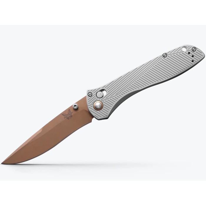 Нож складной Benchmade Seven, Ten, Gray Aluminum, Recurve (710FE-24)