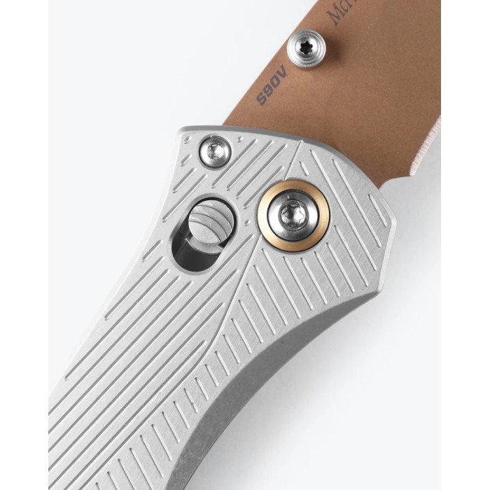 Нож складной Benchmade Seven, Ten, Gray Aluminum, Recurve (710FE-24)