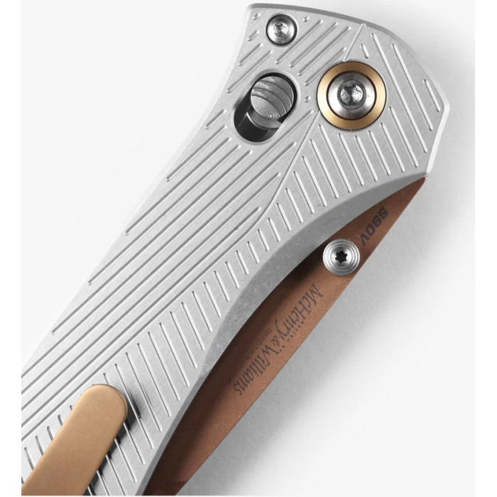 Нож складной Benchmade Seven, Ten, Gray Aluminum, Recurve (710FE-24)