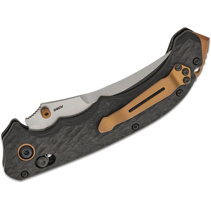 Нож складной Benchmade Mini Bedlam, Carbon Fiber, Scimitar (865-02)
