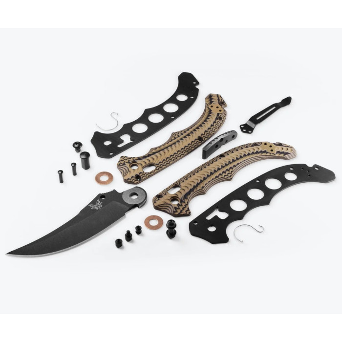 Ніж складаний Benchmade Mini Bedlam, Black/Coyote/OD, Scimitar (865BK-01)