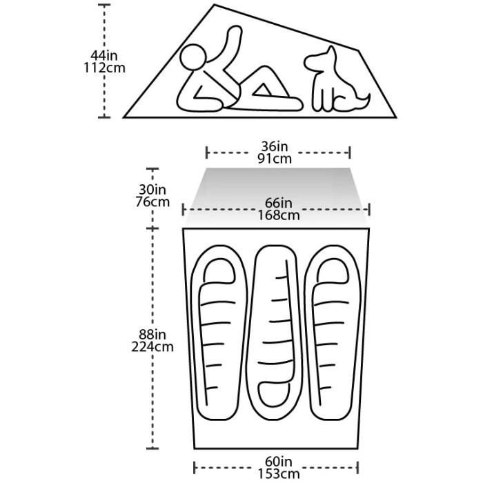 Намет Big Agnes C Bar 3 vetiver (021.0074)