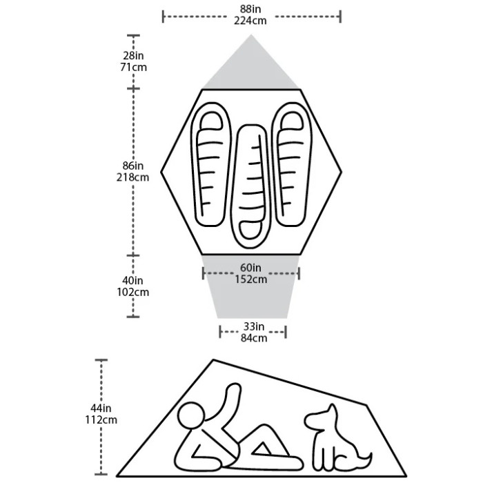 Намет Big Agnes Battle Mountain 3 gold (021.0278)