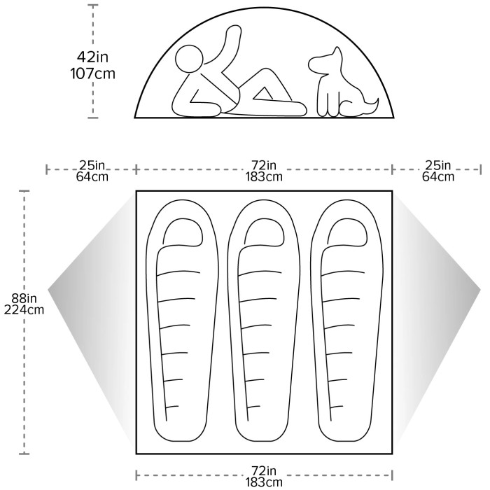 Намет Big Agnes Sarvis VST 3 asphalt/mint leaf (021.0305)