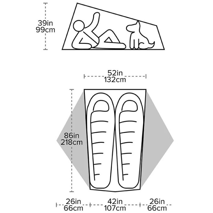 Намет Big Agnes Tiger Wall UL2 Bikepack asphalt/evening primrose (021.0316)