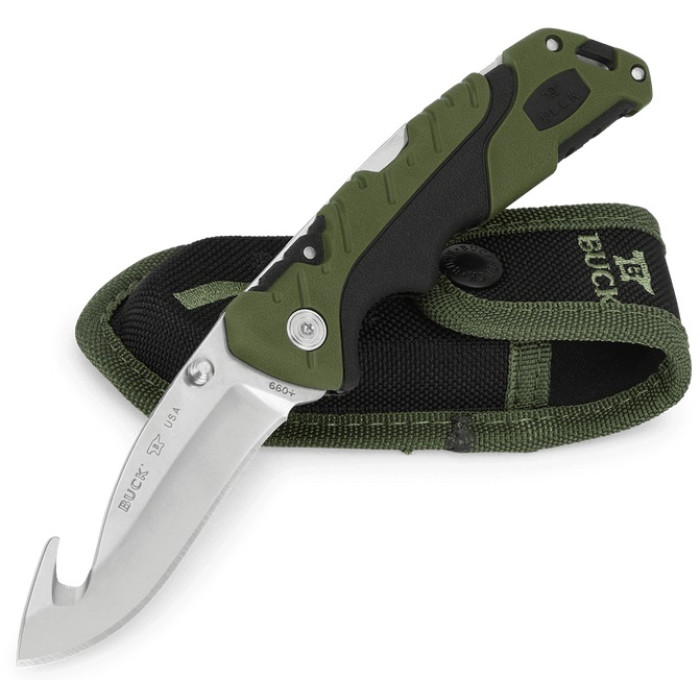 Ніж складаний Buck 660 Large Folding Pursuit Guthook Green/Black (660GRG)