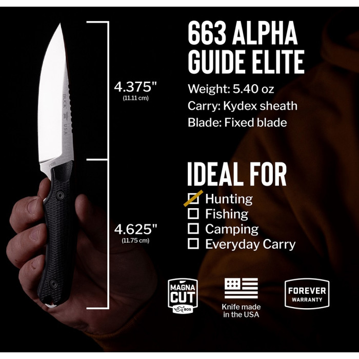 Ніж Buck 663 Alpha Guide Elite, Black (663BKS)