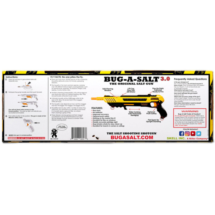 Солевая винтовка для охоты на насекомых Bug-A-Salt 3.0 - Желтая (BS63-Y)