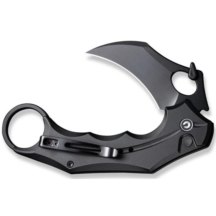 Ніж складаний Civivi Incisor II, (5.1 см) Nitro-V / Aluminum чорний (C16016B-1)
