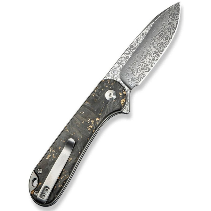 Ніж складаний Civivi Elementum II, (7.5 см) Damascus / Carbon Fiber & Resin (C18062P-10)