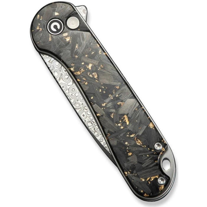 Ніж складаний Civivi Elementum II, (7.5 см) Damascus / Carbon Fiber & Resin (C18062P-10)