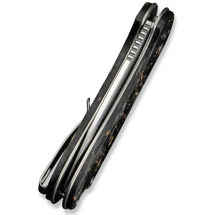Ніж складаний Civivi Elementum II, (7.5 см) Damascus / Carbon Fiber & Resin (C18062P-10)
