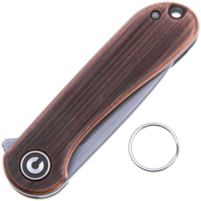 Ніж складаний Civivi Mini Elementum Flipper, (4.7 см) 14C28N / Copper коричневий (C18062Q-2)