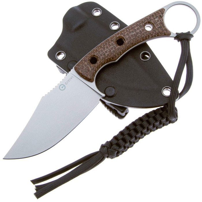 Ніж Civivi Midwatch, (8.6 см) N690 / Micarta коричневий (C20059B-2)