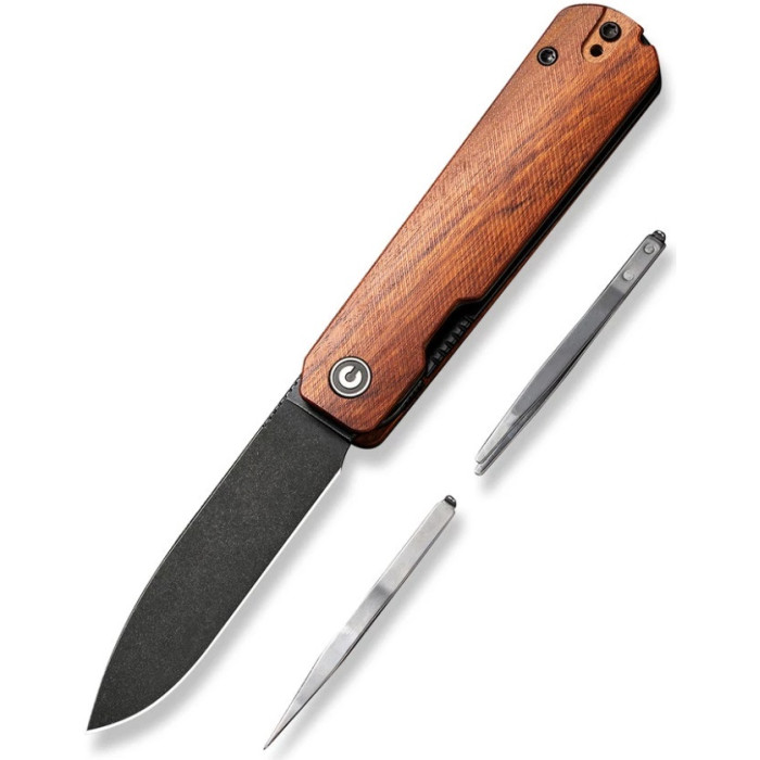 Ніж складаний Civivi Sendy, (7.2 см) Nitro-V / Guibourtia Wood (C21004A-2)