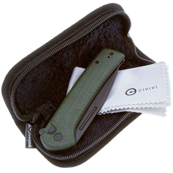 Ніж складаний Civivi Conspirator, (8.8 см) Nitro-V / Micarta зелений (C21006-2)