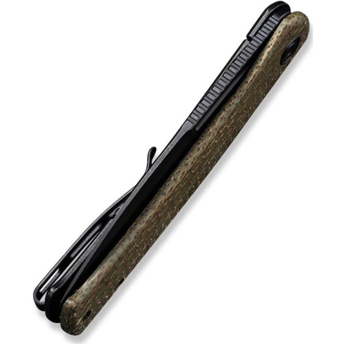 Ніж складаний Civivi Cetos, (8.8 см) 14C28N / Micarta & Stainless коричневий (C21025B-3)