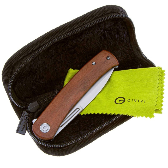 Ніж складаний Civivi Cetos, (8.8 см) 14C28N / Micarta & Stainless чорний (C21025B-4)