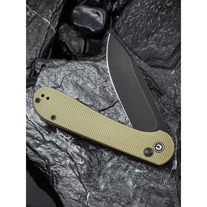 Нож складной Civivi Elementum Pocket, (8.9 см) 14C28N / Micarta оливковый (C2103B)