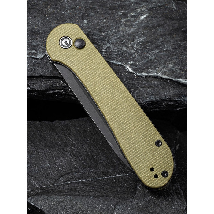 Нож складной Civivi Elementum Pocket, (8.9 см) 14C28N / Micarta оливковый (C2103B)