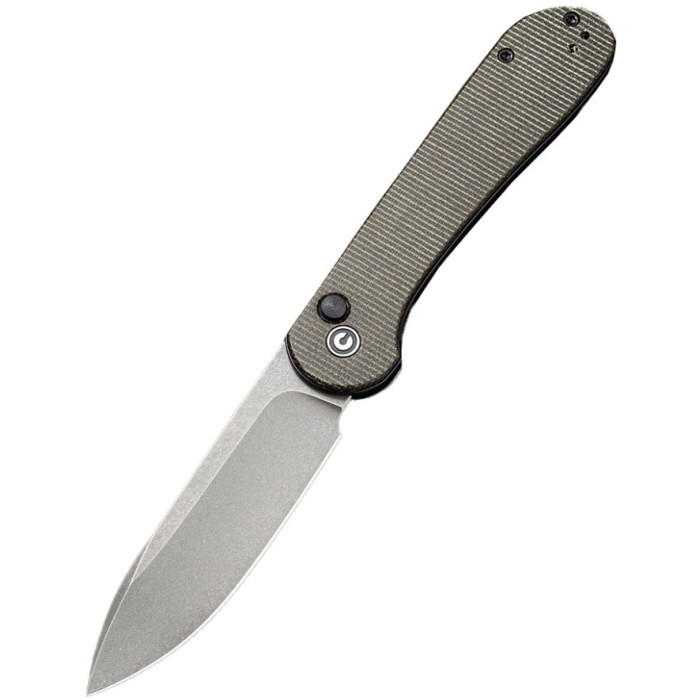 Ніж складаний Civivi Elementum Pocket, (8.9 см) 14C28N / Micarta сірий (C2103C)
