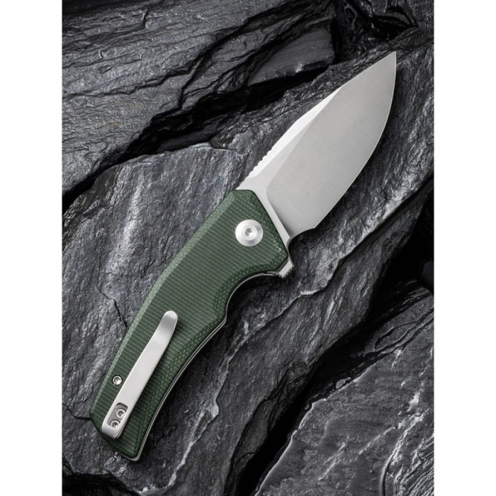 Ніж складаний Civivi Regulatron, (7.6 см) Nitro-V / Micarta темно-зелений (C23006-2)