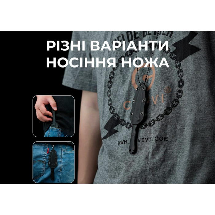 Ніж Civivi Mini Elementum, (5.7 см) Nitro-V / G10 чорний (C23010-1)