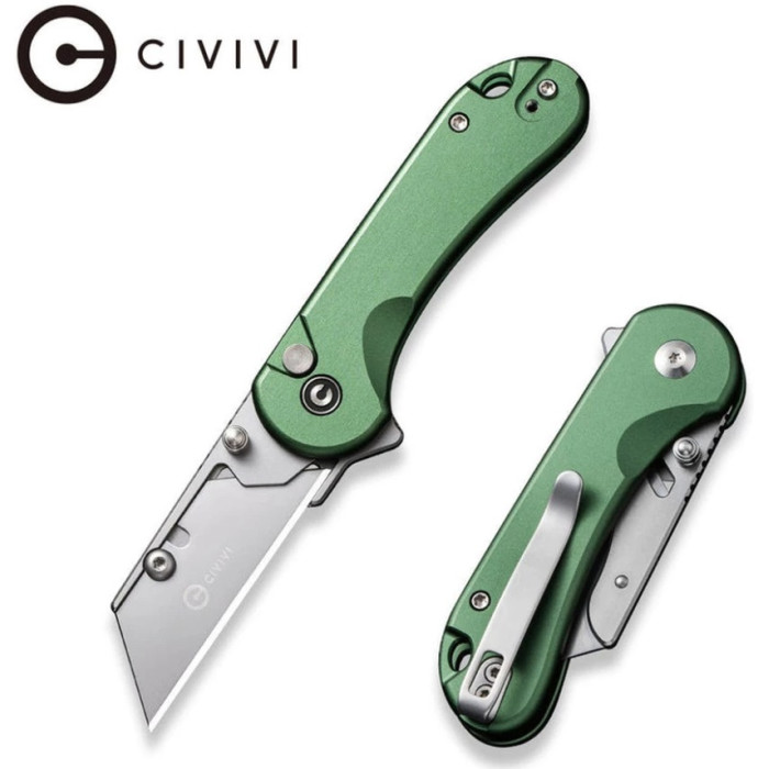 Нож складной Civivi Elementum Utility, (5.8 см) 6Cr13 / Aluminum зеленый (C23039B-3)