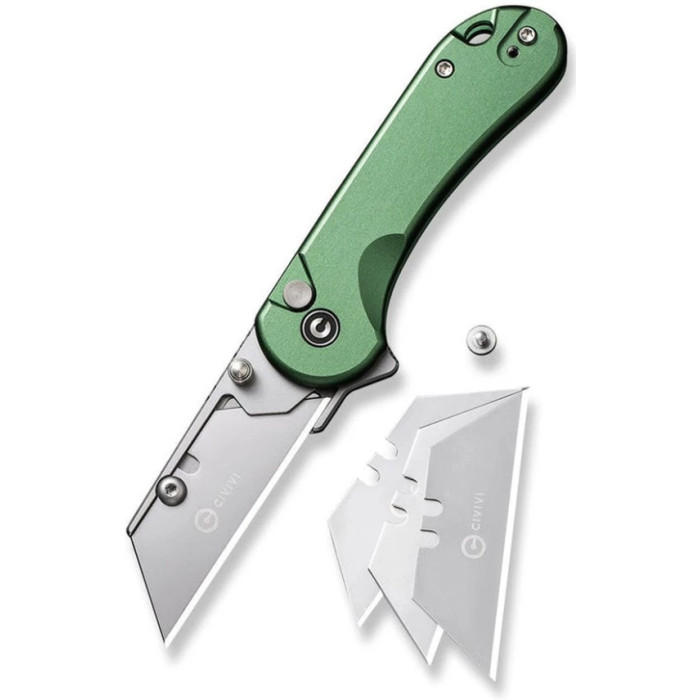 Нож складной Civivi Elementum Utility, (5.8 см) 6Cr13 / Aluminum зеленый (C23039B-3)