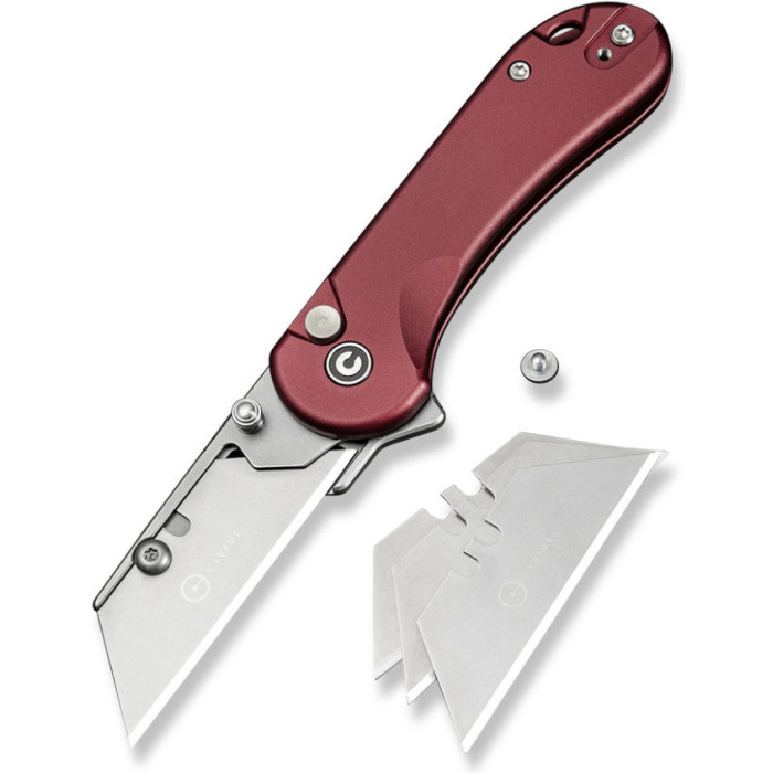 Ніж складаний Civivi Elementum Utility, (5.8 см) 6Cr13 / Aluminum червоний (C23039B-5)