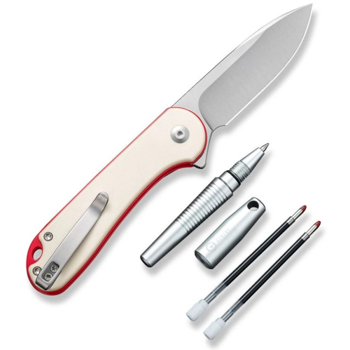 Комплект (ніж складаний, ручка) Civivi StellarQuill Pen & Button Lock Elementum II Knife Combo Gift Pack (C23049)