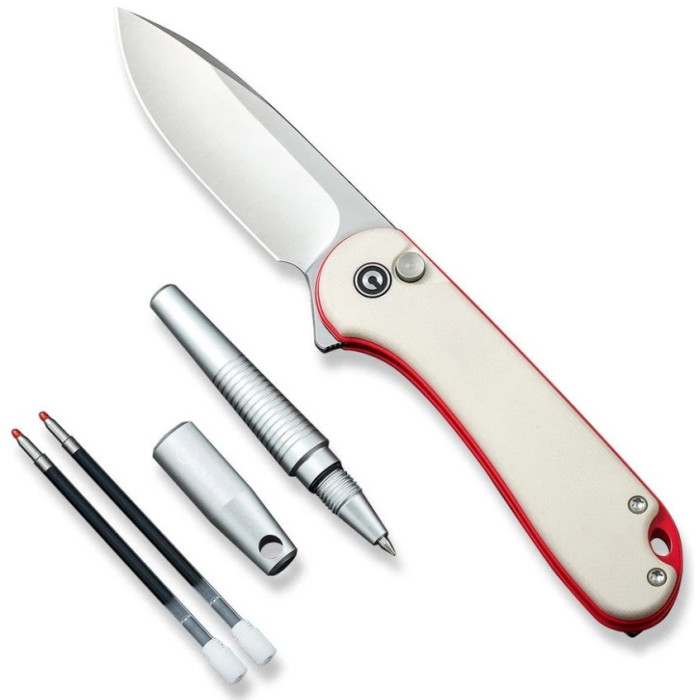 Комплект (ніж складаний, ручка) Civivi StellarQuill Pen & Button Lock Elementum II Knife Combo Gift Pack (C23049)