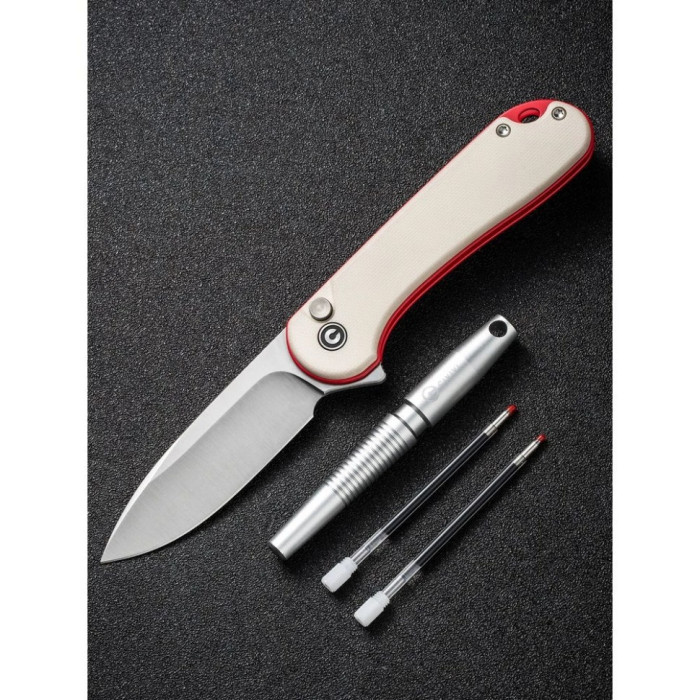 Комплект (ніж складаний, ручка) Civivi StellarQuill Pen & Button Lock Elementum II Knife Combo Gift Pack (C23049)