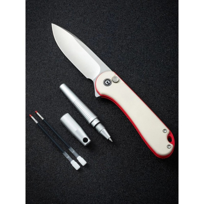 Комплект (ніж складаний, ручка) Civivi StellarQuill Pen & Button Lock Elementum II Knife Combo Gift Pack (C23049)