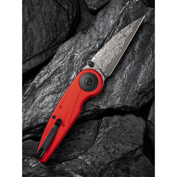 Ніж складаний Civivi Starflare, (8.4 см) Damascus / Aluminum червоний (C23052-DS1)