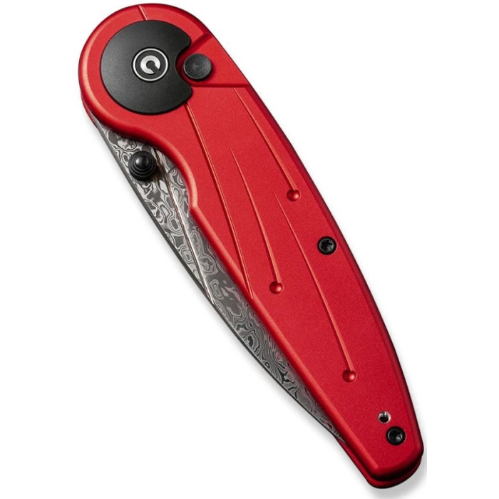 Ніж складаний Civivi Starflare, (8.4 см) Damascus / Aluminum червоний (C23052-DS1)