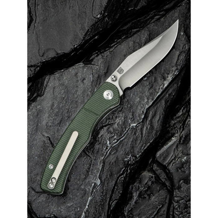 Нож складной Civivi Clingman, (7.6 см) Nitro-V / Micarta темно-зеленый (C23065-4)