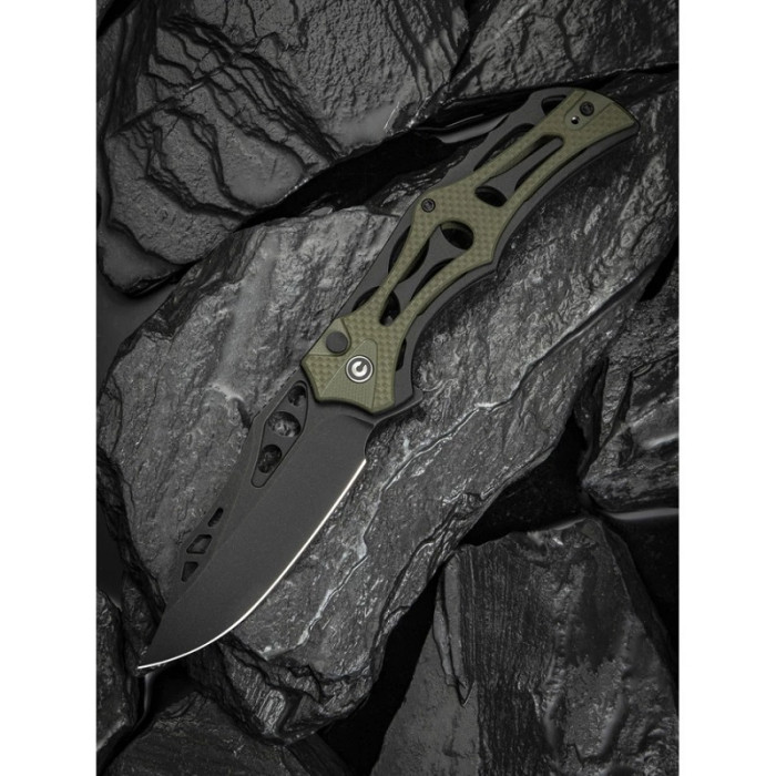 Ніж складаний Civivi Biophase, (8.9 см) Nitro-V / Aluminum & G10 чорно-зелений (C23083C-2)