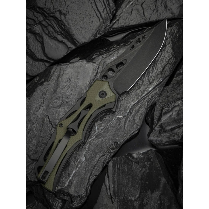 Ніж складаний Civivi Biophase, (8.9 см) Nitro-V / Aluminum & G10 чорно-зелений (C23083C-2)
