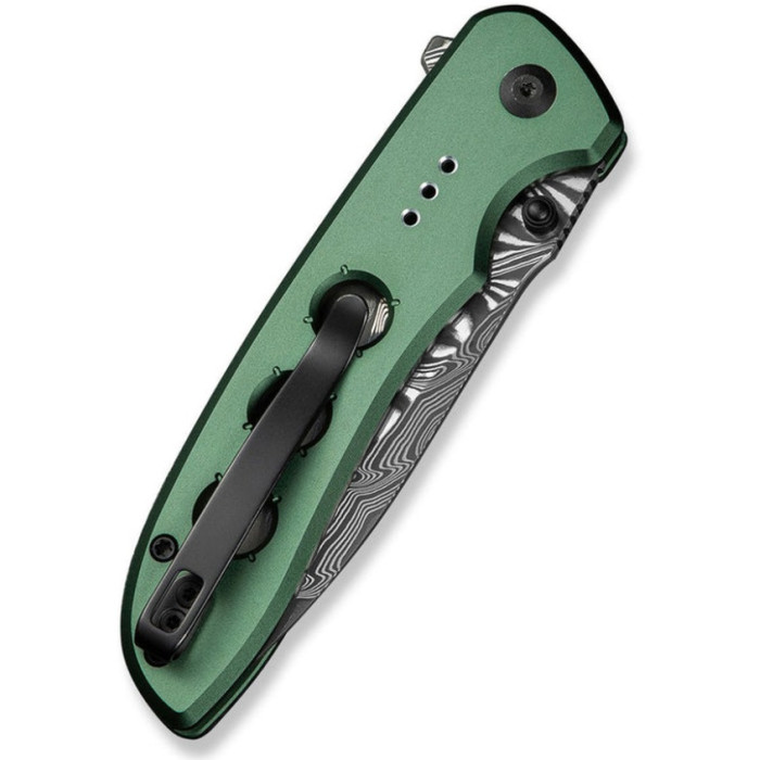 Ніж складаний Civivi Hyperpulse, (8.9 см) Damascus / Aluminum темно-зелений (C23087A-DS1)