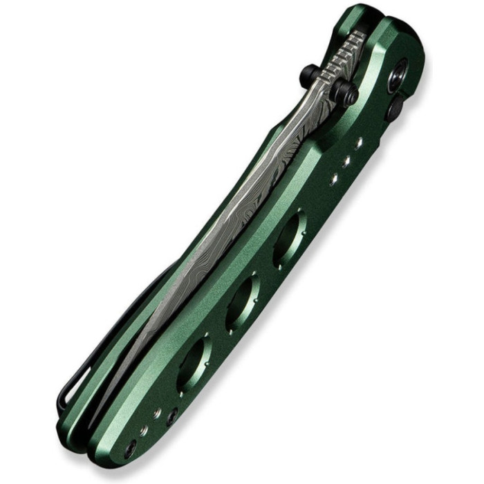 Ніж складаний Civivi Hyperpulse, (8.9 см) Damascus / Aluminum темно-зелений (C23087A-DS1)