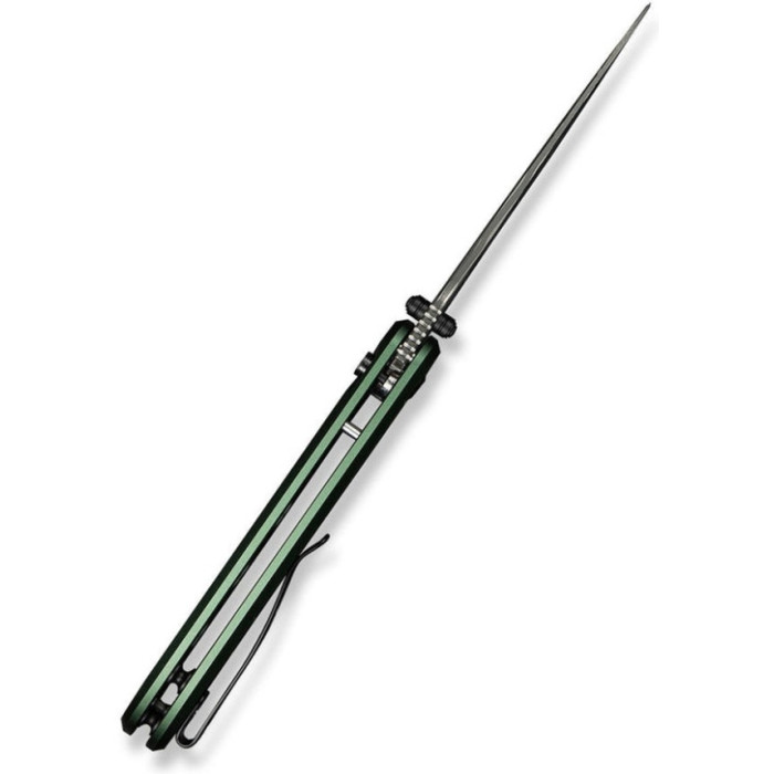 Ніж складаний Civivi Hyperpulse, (8.9 см) Damascus / Aluminum темно-зелений (C23087A-DS1)