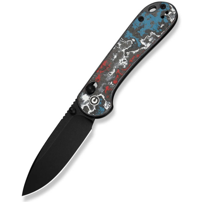 Нож складной Civivi Elementum (Crossbar Lock), (7.51 см) CPM S35VN / Nebula FatCarbon Fiber черный/красный/синий/белый (C24063B-1)